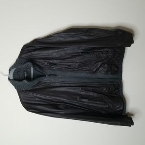 Black Rivet Faux Leather Jacket XXL